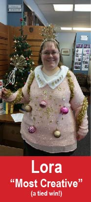 lora, one of our "most creative" sweaters