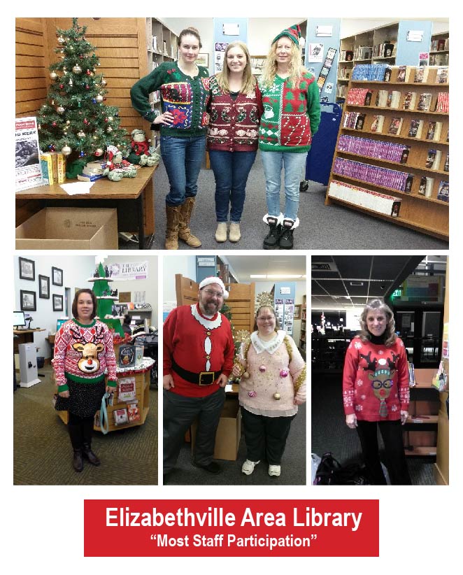 elizabethville area library, winner of "most staff participation"
