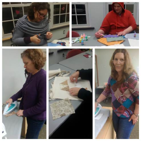 participants in the library's tote bag program