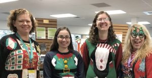 The Library Staff's Ugly Sweater Contest