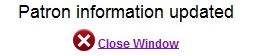 patron information updated